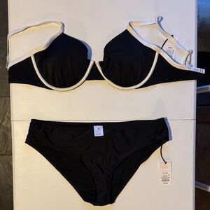 Shade & Shore Black and White Bikini Set